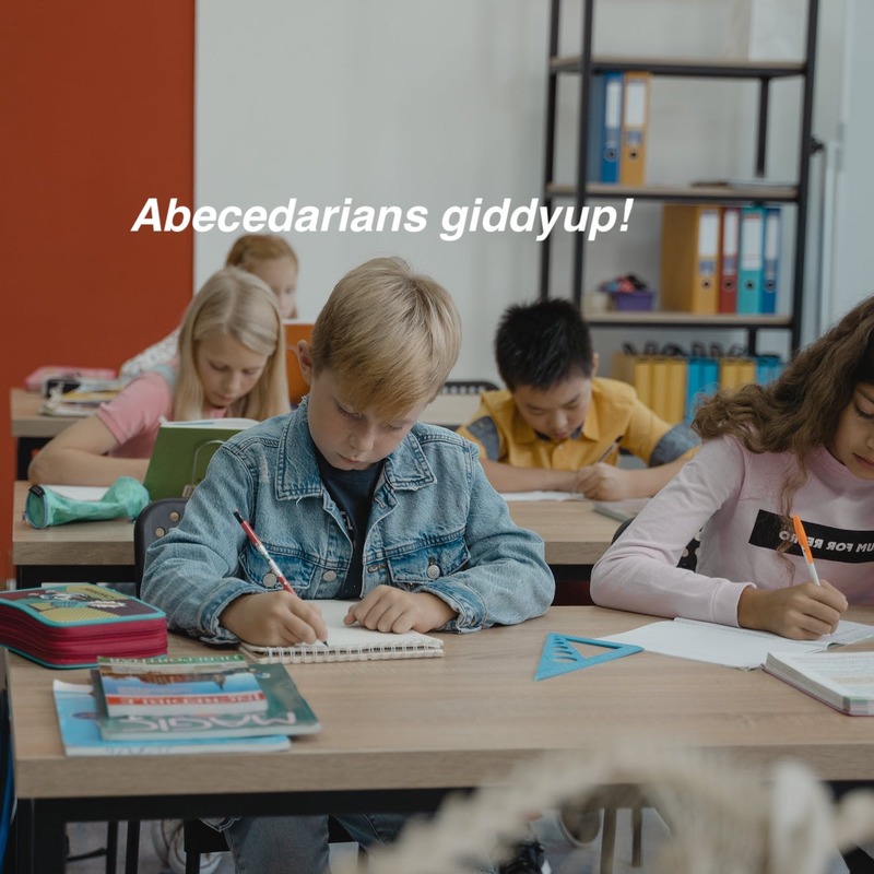 Exploring letters in the kid